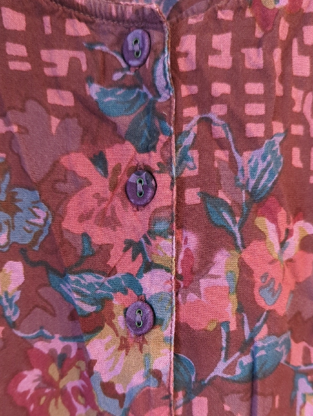 April Cornell Prairie Dress Modest Cottagecore Button Down Floral Pockets - Picture 5 of 13